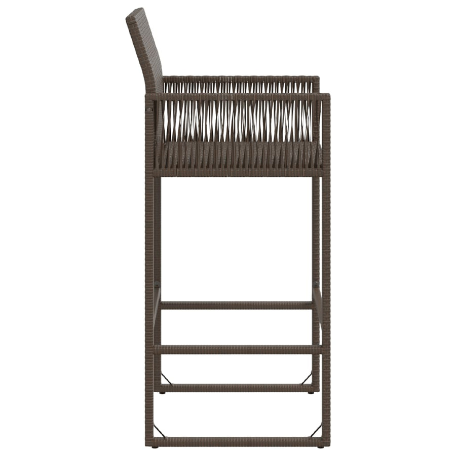 Tuinbarkrukken 2 St Poly Rattan Bruin Donkerbruin
