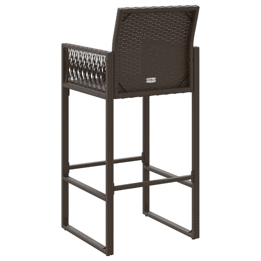 Tuinbarkrukken 2 St Poly Rattan Bruin Donkerbruin