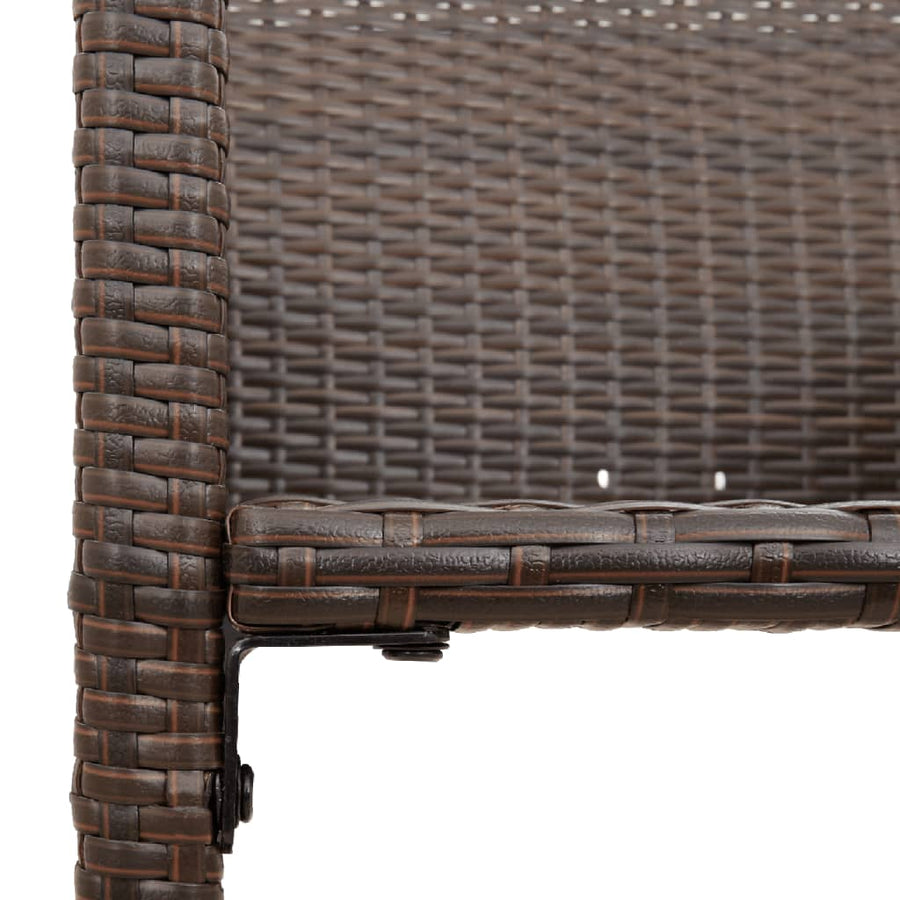 Tuinbarkrukken 2 St Poly Rattan Bruin Donkerbruin