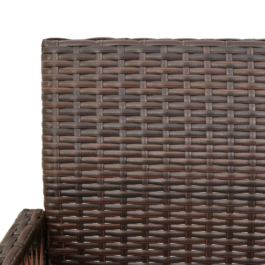 Tuinbarkrukken 2 St Poly Rattan Bruin Donkerbruin
