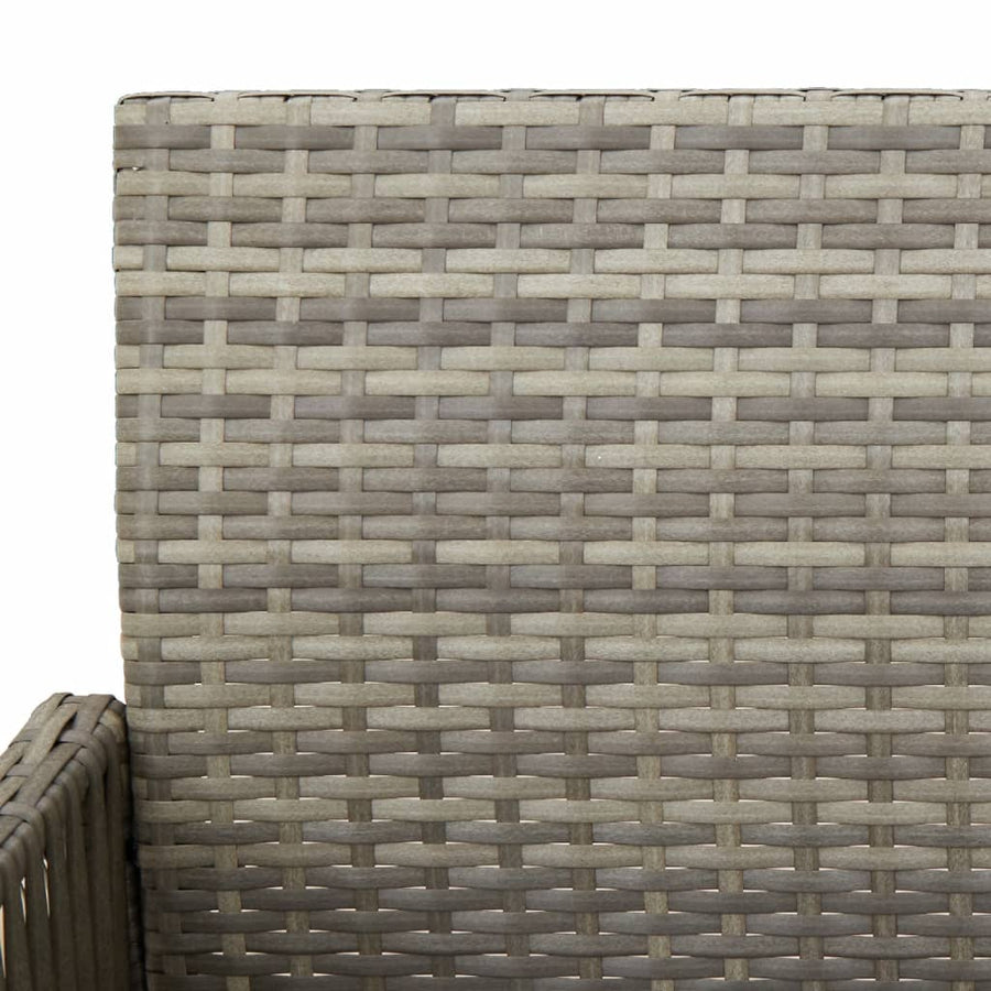 Tuinbarkrukken 2 St Poly Rattan Grijs Donkerbruin