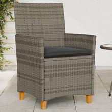 Tuinstoelen 2 St Met Kussens Poly Rattan En Massief Hout Grijs
