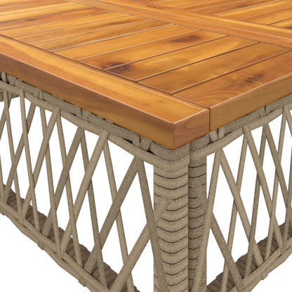 2-delige Loungeset met kussens poly rattan beige