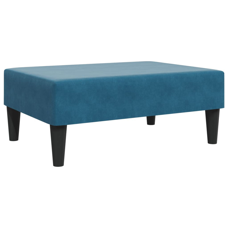 Voetenbank 77X55X31 Cm Fluweel Blauw