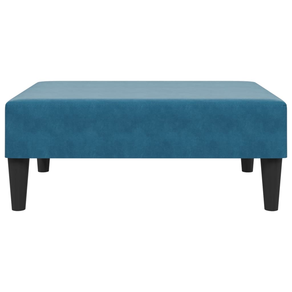Voetenbank 77X55X31 Cm Fluweel Blauw