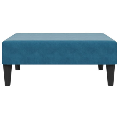 Voetenbank 77X55X31 Cm Fluweel Blauw