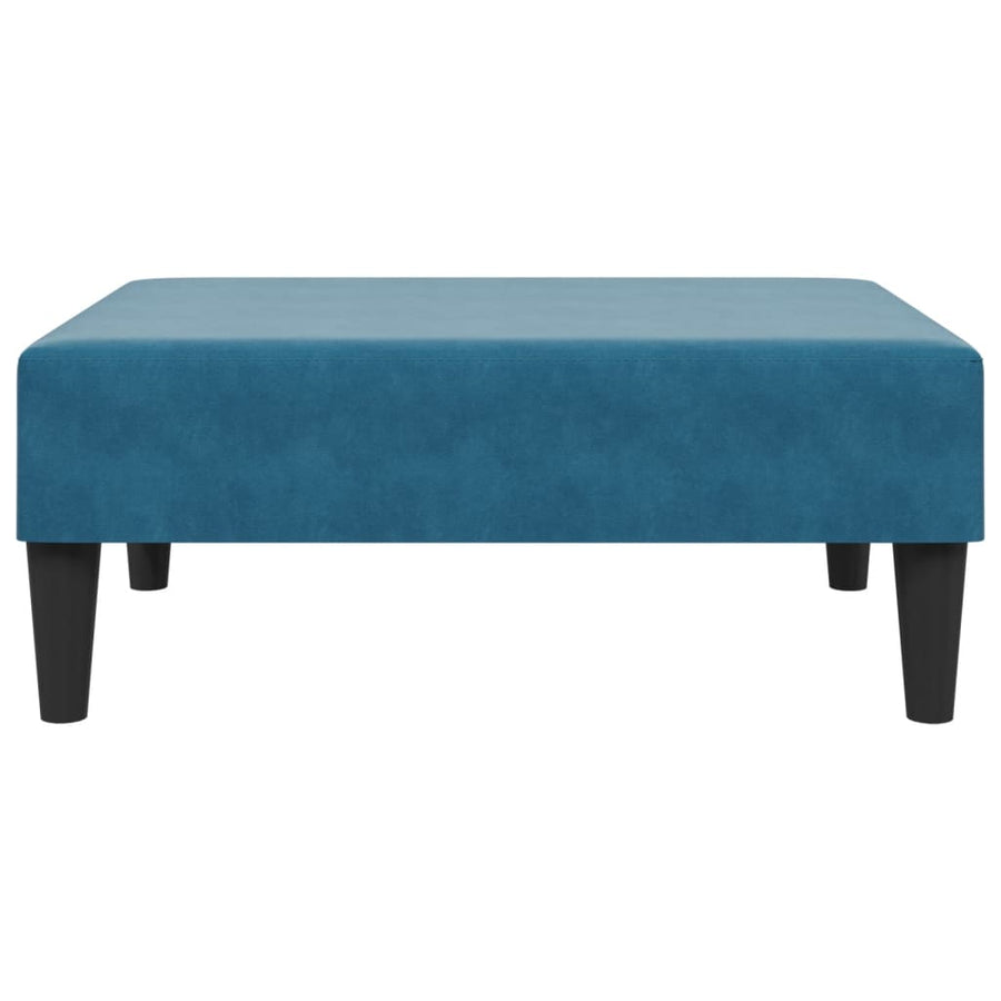 Voetenbank 77X55X31 Cm Fluweel Blauw