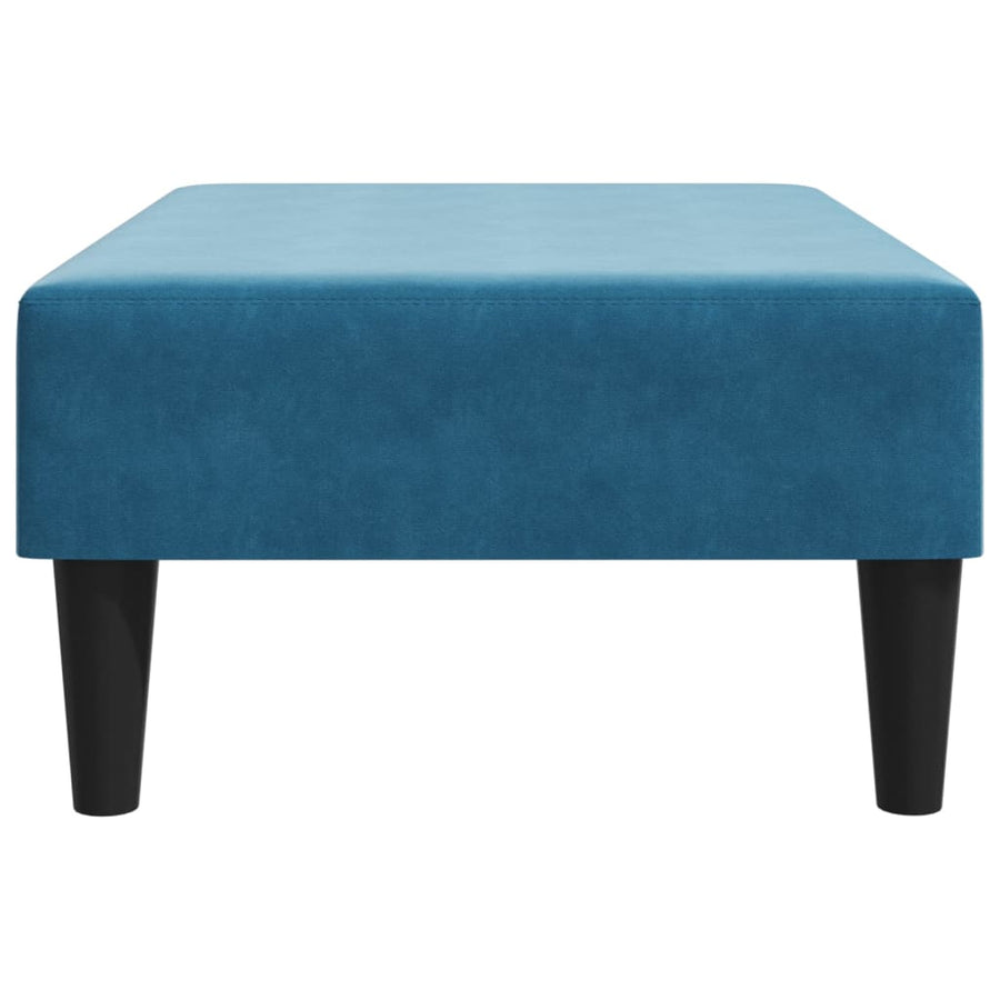 Voetenbank 77X55X31 Cm Fluweel Blauw