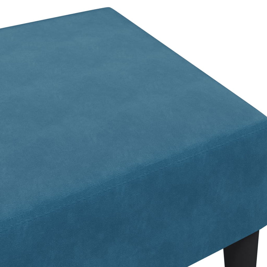 Voetenbank 77X55X31 Cm Fluweel Blauw