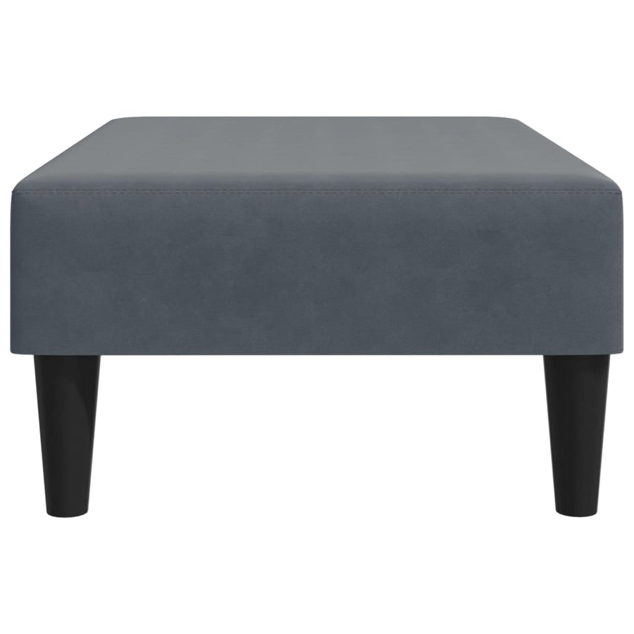 Voetenbank 77X55X31 Cm Fluweel Donkergrijs