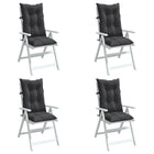 High Back Seat Cushions Fabric Mélange Anthracite 4
