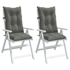 Seat Cushions High Back Fabric Dark Grey 2