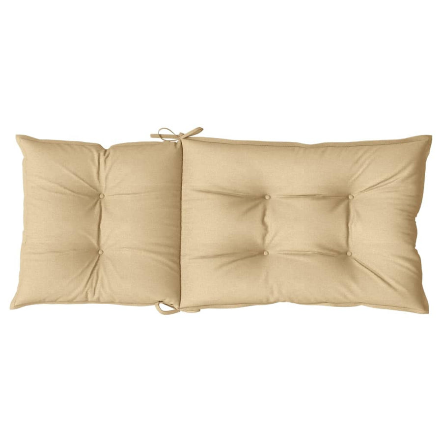 Stoelkussens Hoge Rug Stof Gemêleerd Beige 4