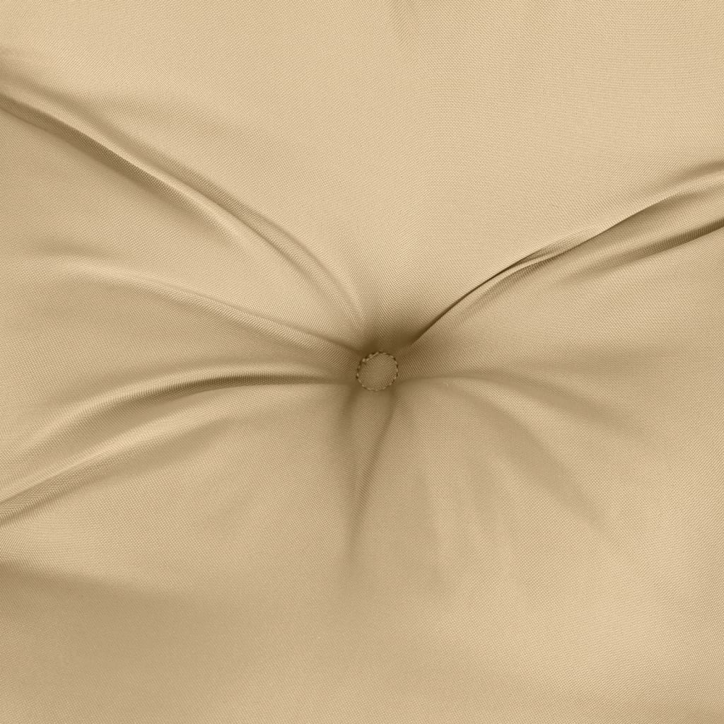 Stoelkussens Hoge Rug Stof Gemêleerd Beige 4