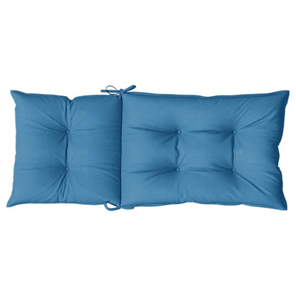 Stoelkussens Hoge Rug Stof Gemêleerd Blauw 6