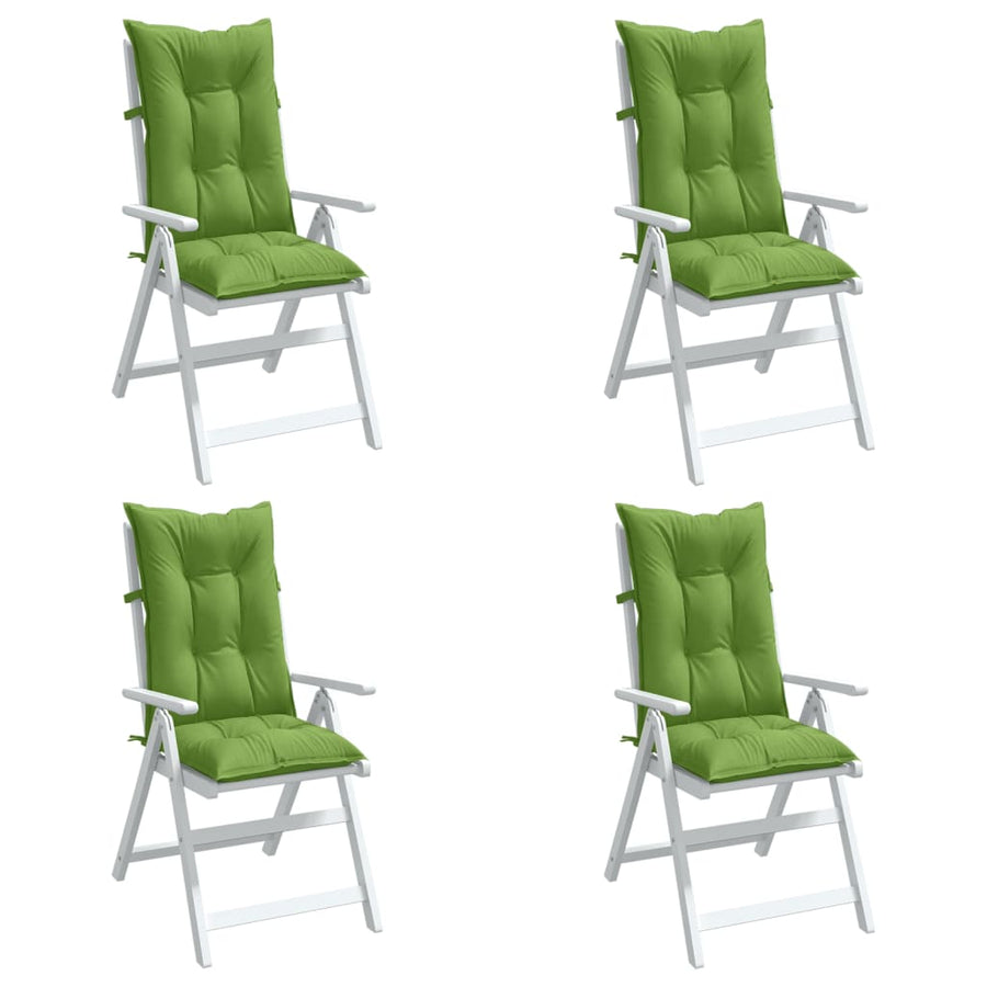 Stoelkussens Hoge Rug Stof Gemêleerd Groen 4