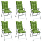 Chair Cushions High Back Fabric Mélange Green 6