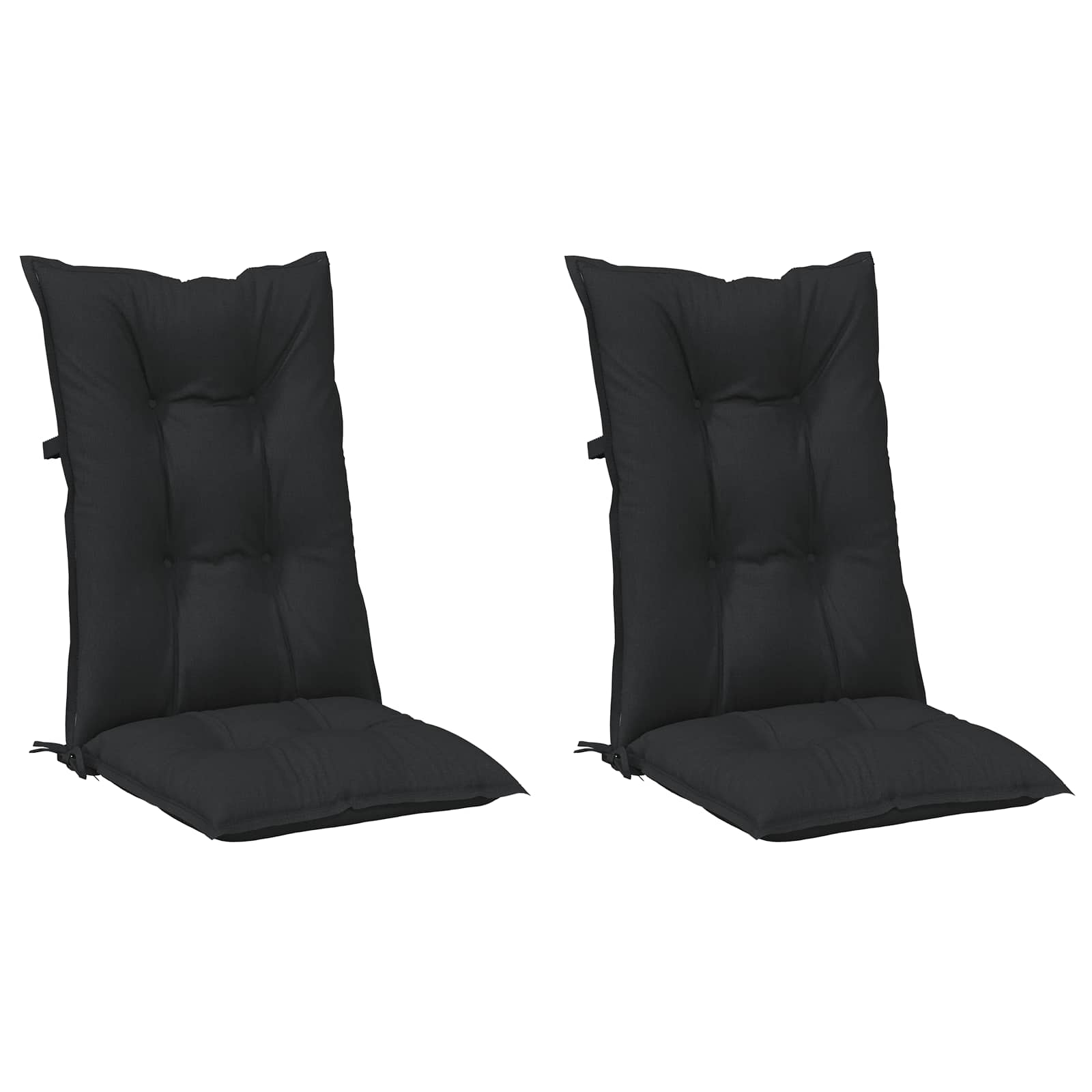 Hooge Rug Stoelkussens Set 2 pcs Melange Zwart 120 x 50 x 7 cm