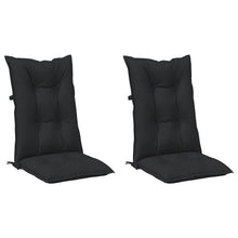 Hooge Rug Stoelkussens Set 2 pcs Melange Zwart 120 x 50 x 7 cm