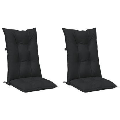 Hooge Rug Stoelkussens Set 2 pcs Melange Zwart 120 x 50 x 7 cm