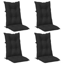 Hooge Rug Stoelkussens Set 4 pcs Melange Zwart 120 x 50 x 7 cm