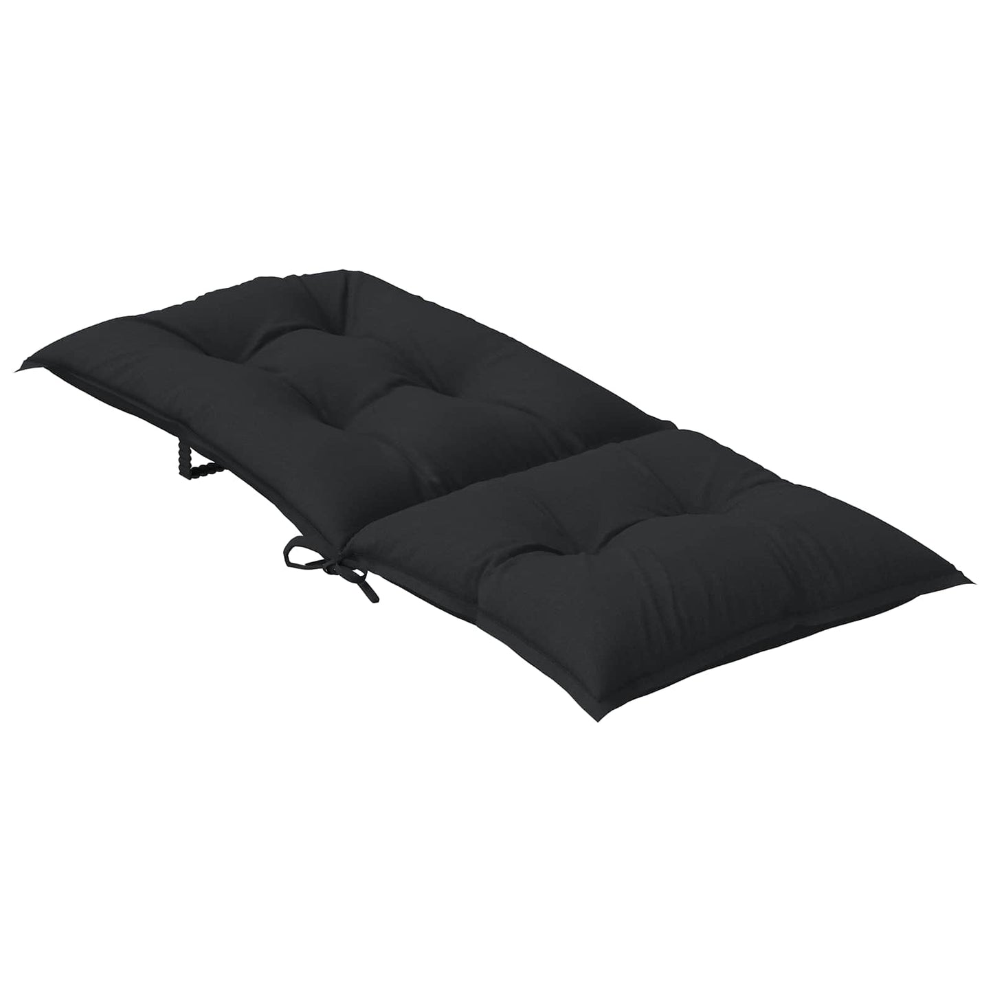 Hooge Rug Stoelkussens Set 4 pcs Melange Zwart 120 x 50 x 7 cm