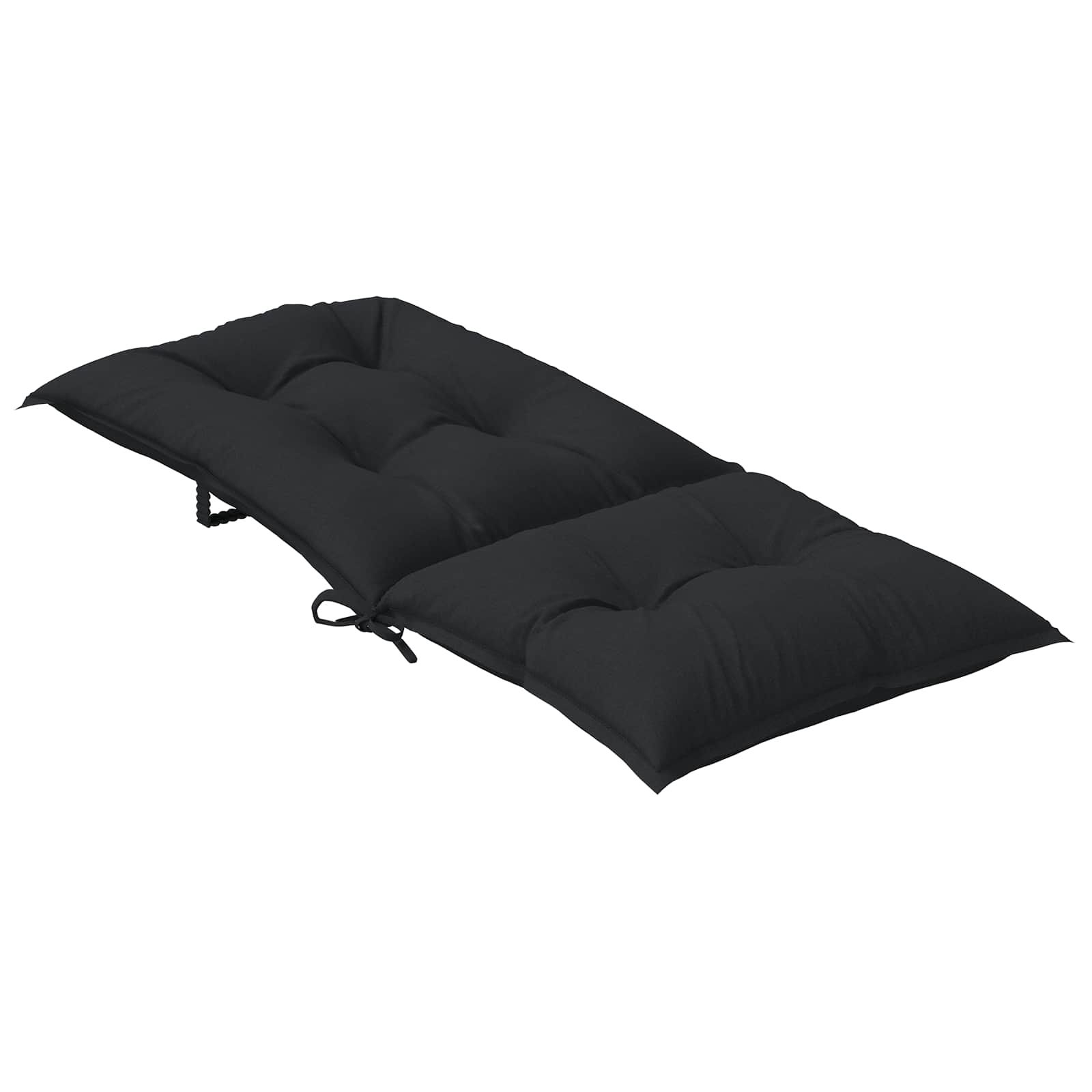 Hooge Rug Stoelkussens Set 4 pcs Melange Zwart 120 x 50 x 7 cm