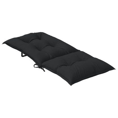 Hooge Rug Stoelkussens Set 4 pcs Melange Zwart 120 x 50 x 7 cm