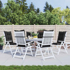 Stoelkussens 6 stuks 120x50x7 cm melange zwart