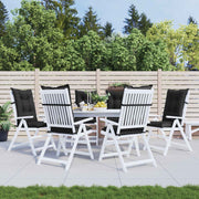 Stoelkussens 6 stuks 120x50x7 cm melange zwart