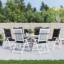 Hooge Rug Stoelkussens Set 6 pcs Melange Zwart 120 x 50 x 7 cm