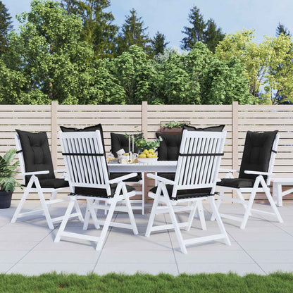 Hooge Rug Stoelkussens Set 6 pcs Melange Zwart 120 x 50 x 7 cm