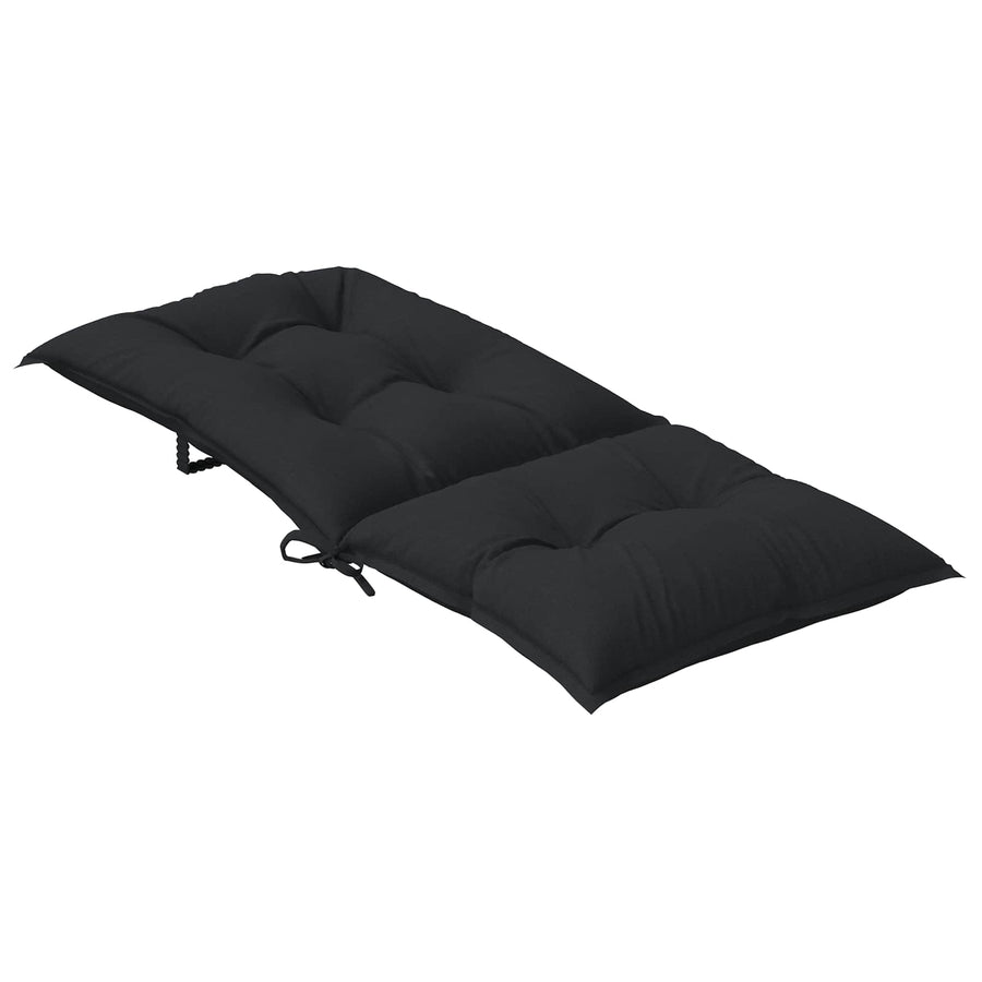 Hooge Rug Stoelkussens Set 6 pcs Melange Zwart 120 x 50 x 7 cm