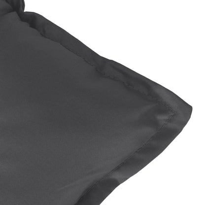 Stoelkussens 2 st lage rug 100x50x7 cm stof gemêleerd antraciet