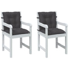 Stoelkussens 2 st 100x50x7 cm gemêleerd antraciet