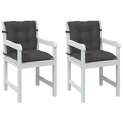 Stoelkussens 2 st 100x50x7 cm gemêleerd antraciet