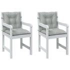 Seat Cushions Low Back Fabric Light Grey 2