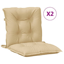 Stoelkussens Lage Rug Stof Gemêleerd Beige 2