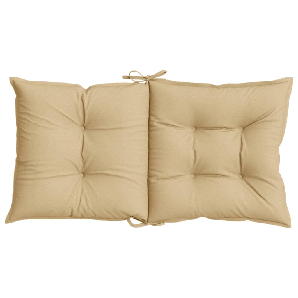 Stoelkussens Lage Rug Stof Gemêleerd Beige 2