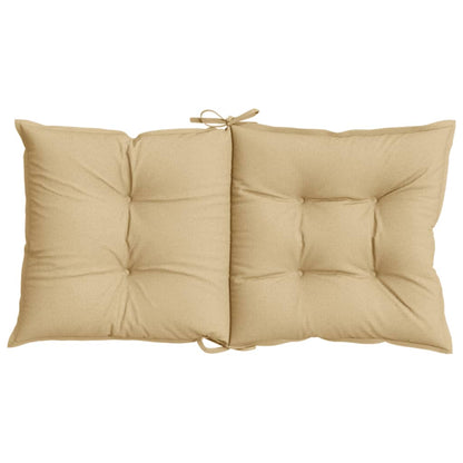 Stoelkussens Lage Rug Stof Gemêleerd Beige 2