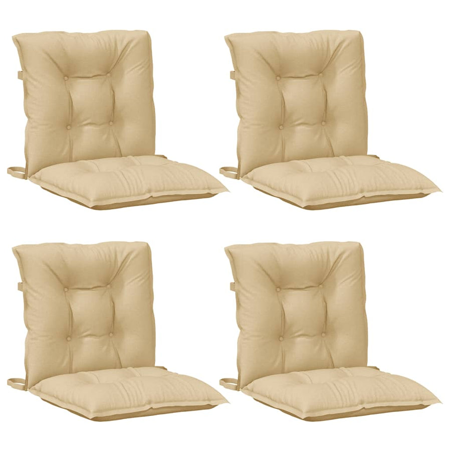 Stoelkussens Lage Rug Stof Gemêleerd Beige 4