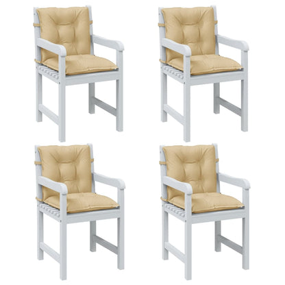 Stoelkussens Lage Rug Stof Gemêleerd Beige 4