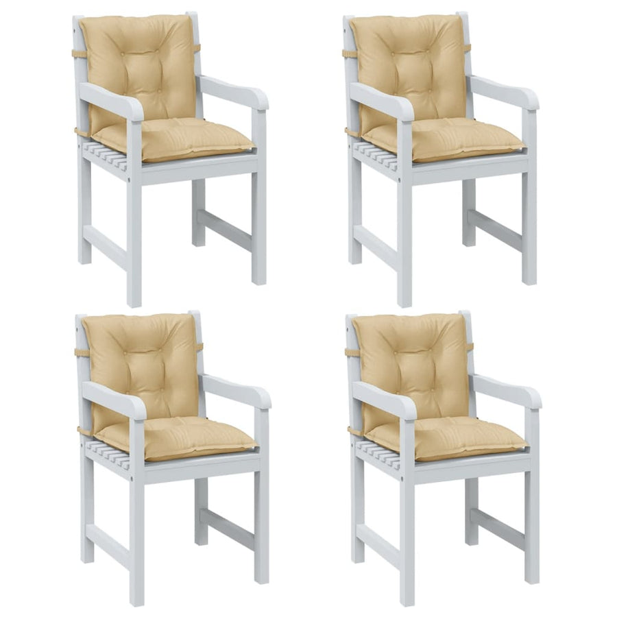 Stoelkussens Lage Rug Stof Gemêleerd Beige 4