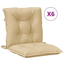 Stoelkussens Lage Rug Stof Gemêleerd Beige 6