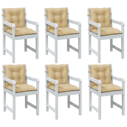 Stoelkussens Lage Rug Stof Gemêleerd Beige 6