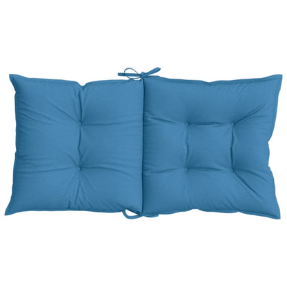 Stoelkussens Lage Rug Stof Gemêleerd Blauw 2