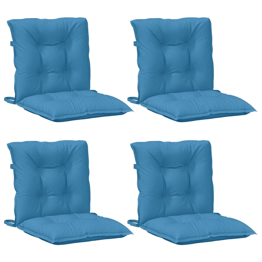 Stoelkussens Lage Rug Stof Gemêleerd Blauw 4