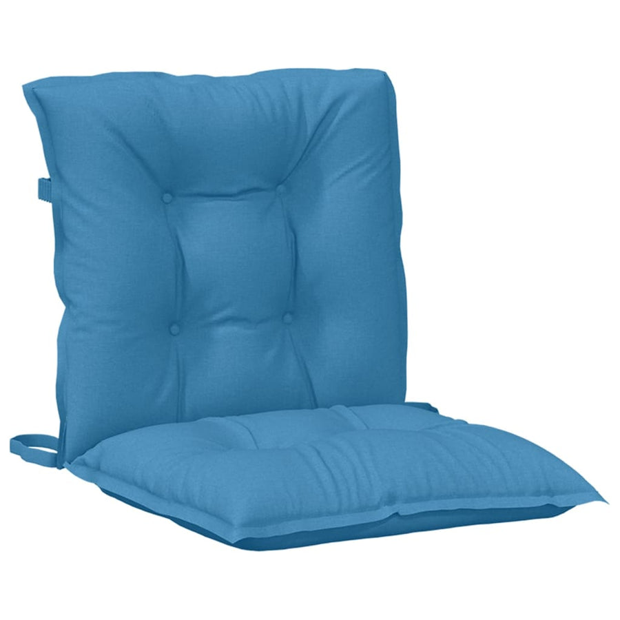 Stoelkussens Lage Rug Stof Gemêleerd Blauw 4