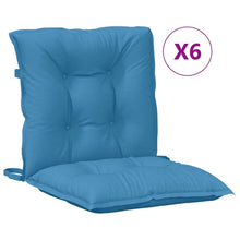 Stoelkussens Lage Rug Stof Gemêleerd Blauw 6