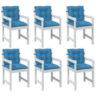 Seat Cushions Low Back Fabric Mixed Blue 6